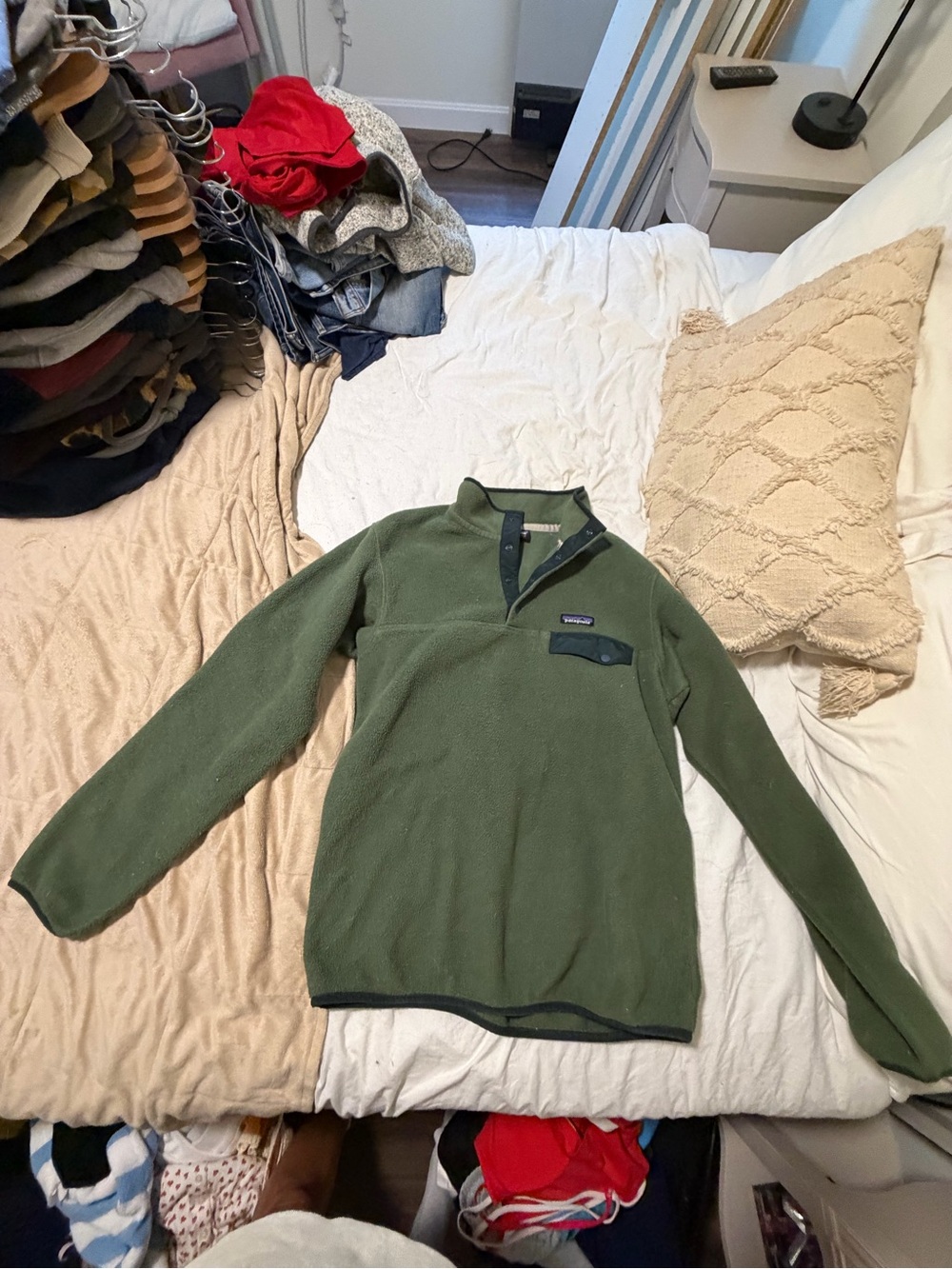 Patagonia Olive Green Women's Cowl Neck Fleece Pullover